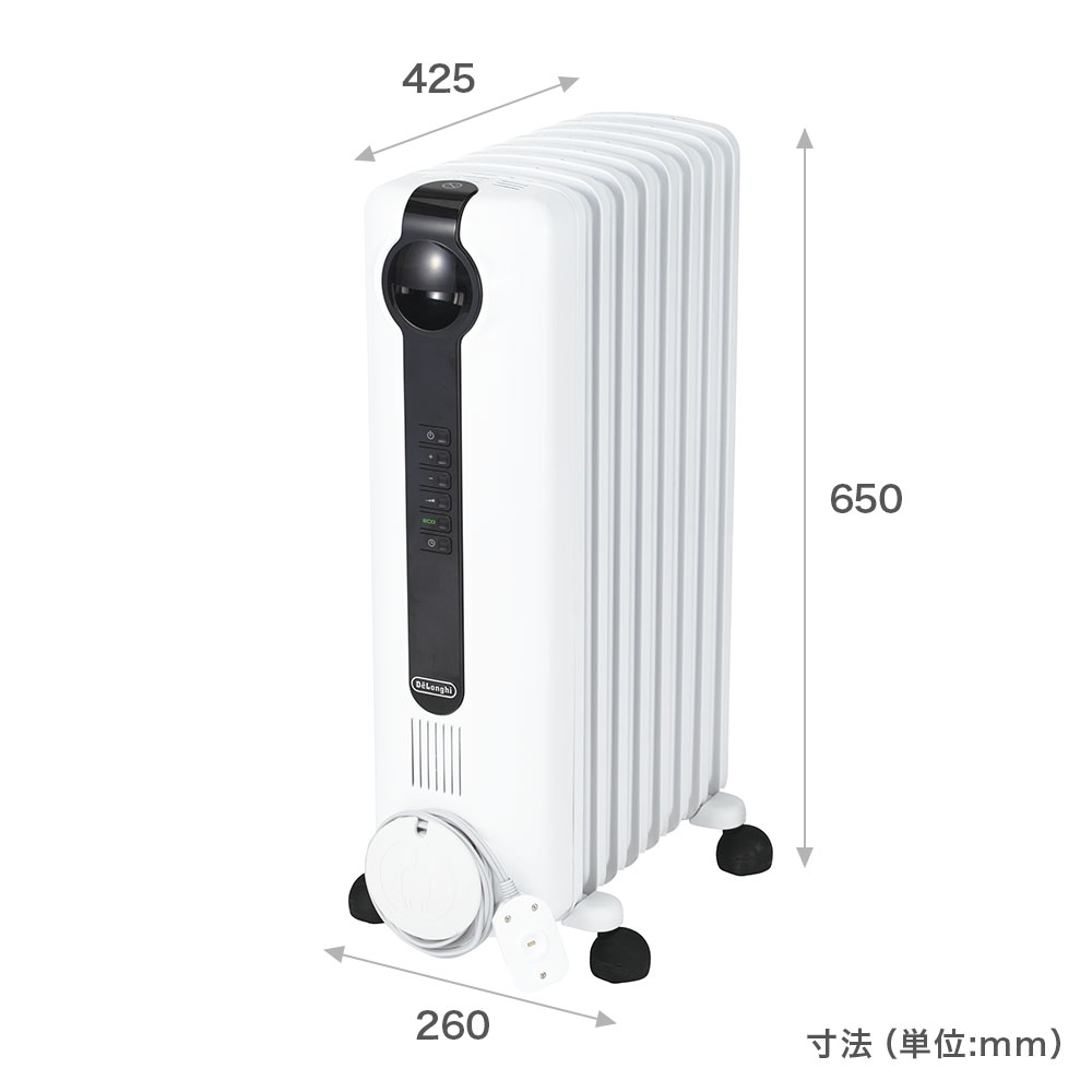 デロンギ オイルヒーター JRE0812の製品情報 | ゼロ風暖房デロンギ 